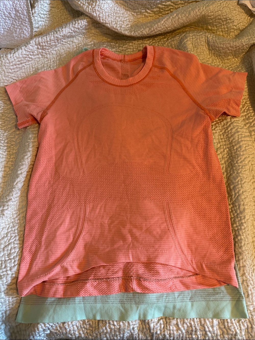 Lululemon Run Swiftly Orange Racerback Tank - Crop Small